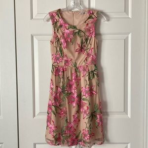 Lace & Mesh floral dress XS